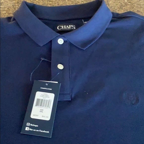 Chaps Dark Blue Polo golf Type Shirt XXL NWT​​​​​​​​​​ - Picture 2 of 5